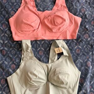 Two Aerie Smoothez Real Free Padded Scoop Neck Bralettes Lot of 2